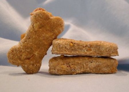 bones made from a dog biscuit mix