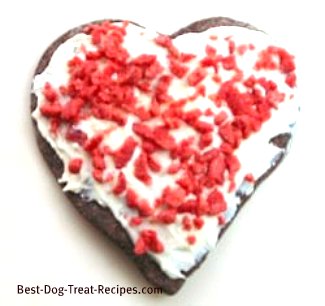 Dog cookies for Valentine's Day